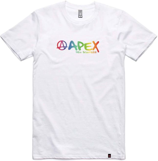 Tricou Apex Rainbow White