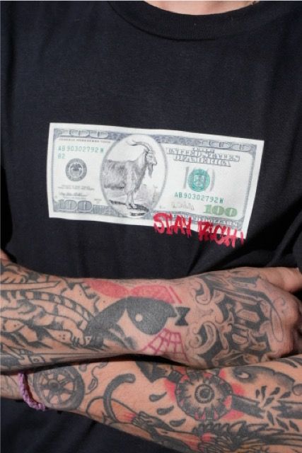 Tricou RICH Dollar Goat Black
