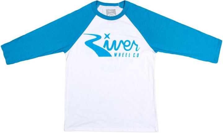 Tricou River Classic Logo 3/4 Sleeve White